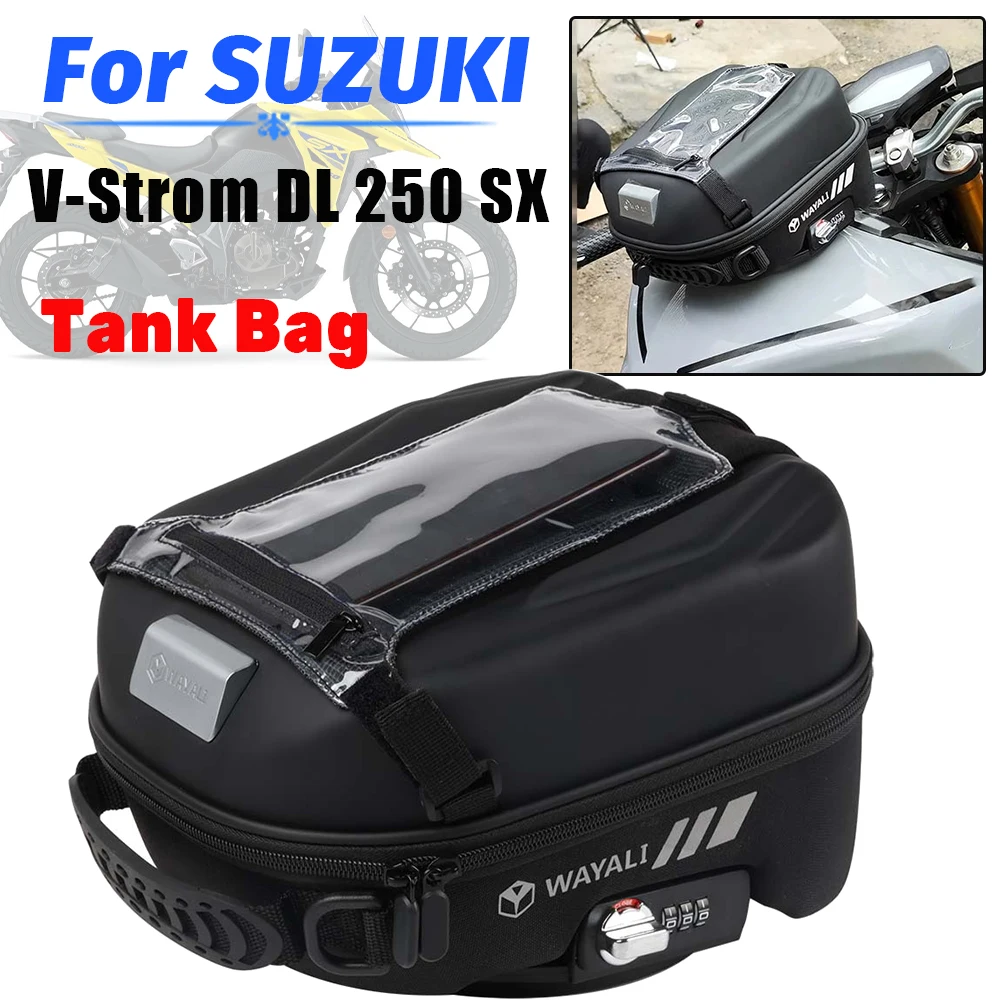 For SUZUKI V-Strom DL250 Vstrom DL 250 SX 250SX GSX250 Accessories Tank Bag Luggage Tanklock Storage Bags Phone Navigation Bag