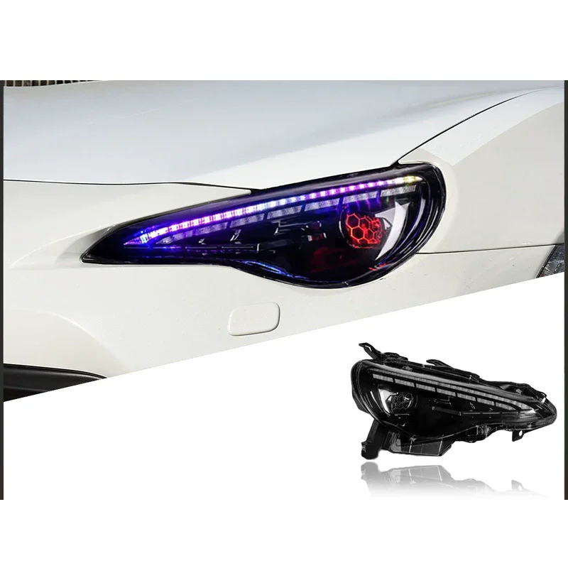 

Светодиодная фара в сборе для Subaru BRZ Toyota 86 12-20, модифицированная передняя лампа RGB, дневные ходовые огни с динамическим указателем поворота
