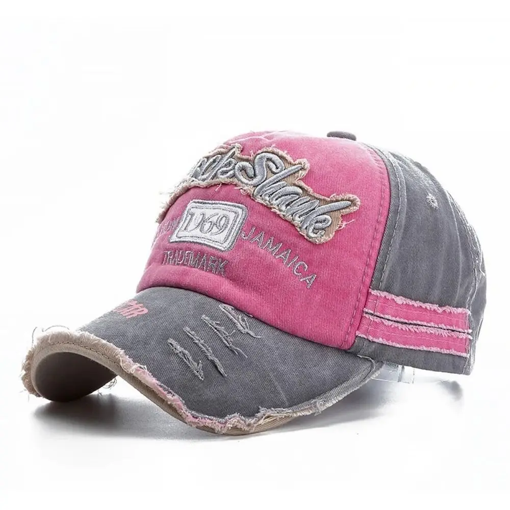 

Streetwear Cap Washed Denim Letters Baseball Cap Vintage 1969 Letter Hip Hop Hats Dad Cap Casual Snapback Hat Summer Autumn