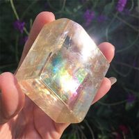 1pc Natural Optical Calcite Cube, Rough Stone for Table Accessory, Special Gift for Crystal Collectors.