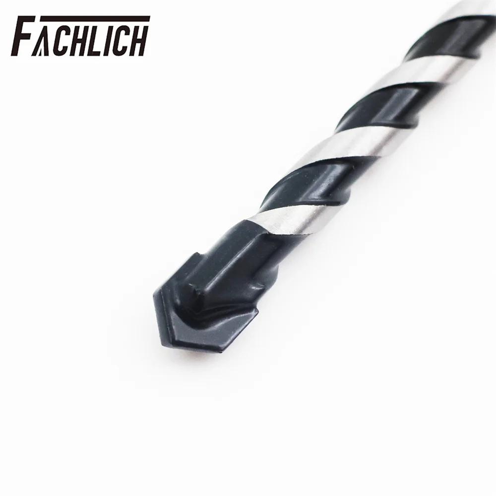 FACHLICH 10pcs Drill Bit Kit Quick-Fit Shank Screw Carbide Overlord Hole Saw Masonry Concrete Brick Ceramic Tile Wood Miliing