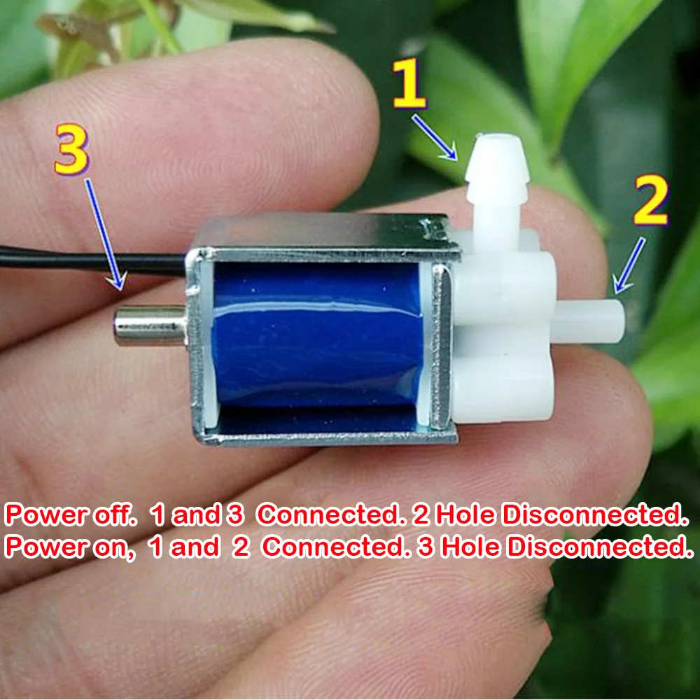 DC 12V Solenoid Valve 2-position 3-way Small Control Valve for Sphygmomanometer Exhaust Air Release Electric Control Valve