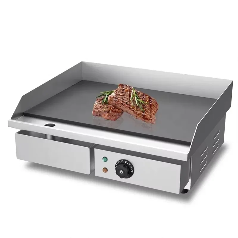 Non-stick Kitchen Equipment BBQ Electric Multifunctional Countertop Flat Technology Stainless Steel