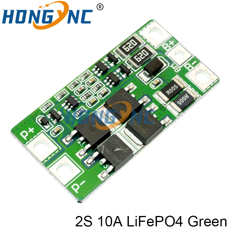 BMS 2S 3.2V 3.7V 10A LiFePO4 / Lithium Battery Charge Protection Board 6.4V 7.2V 18650 32650 Battery Packs With Balance