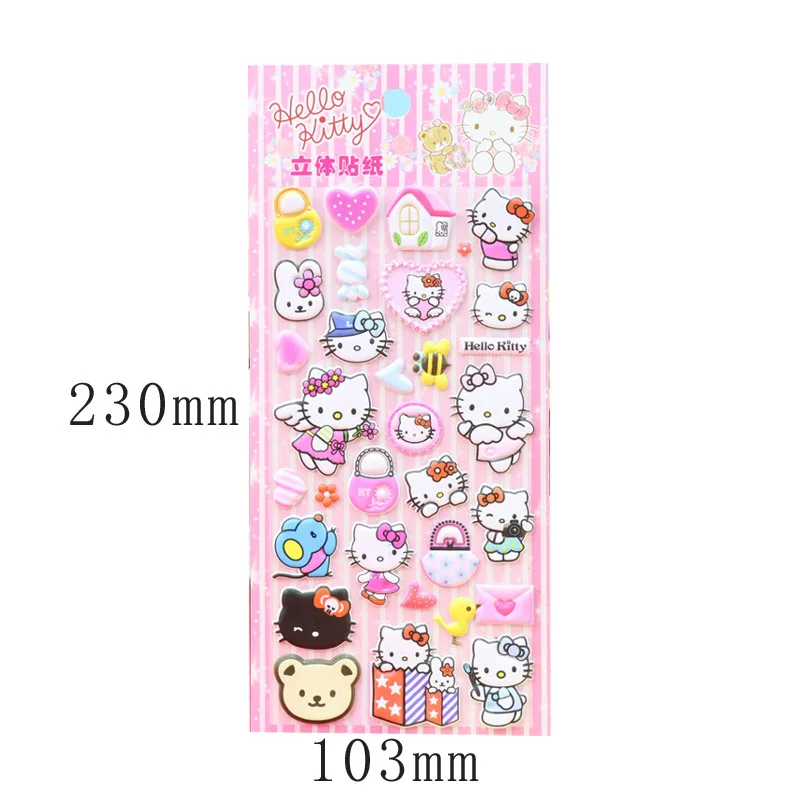 Children\'s HELLO KITTY Three-dimensional 3D Bubble Stickers Girls Cute Cartoon Kitty Mobile Phone Decoration Stickers