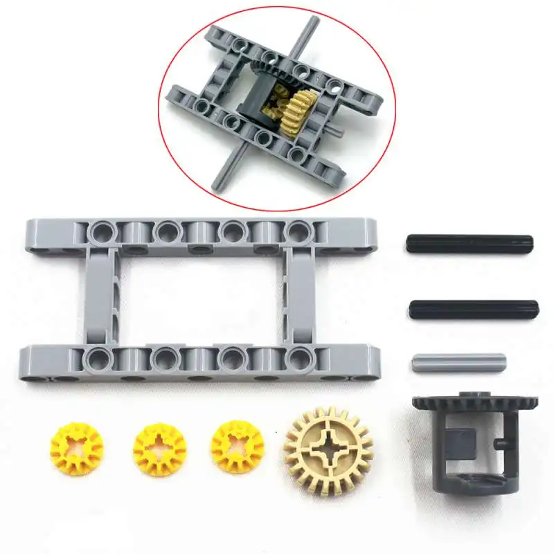 الأجزاء الفنية مجموعة تروس تفاضلية متوافقة مع مجموعة ليجودز 62821 (9 في 1)