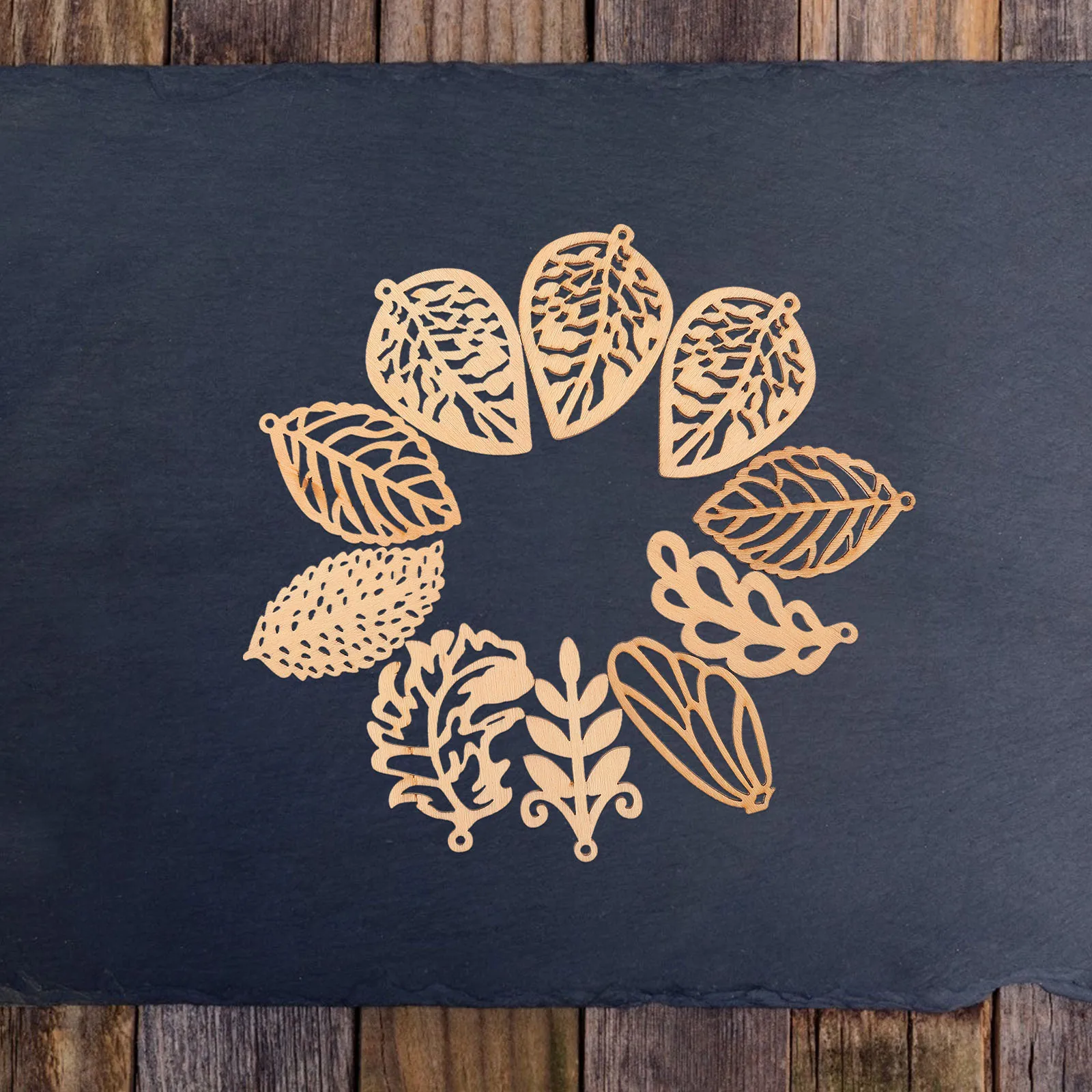 10Pcs DIY Wooden Slices Decors Graffiti Chips Home Office Decoration Supplies Wood Chips Kids Hand-Painted Craft Toys