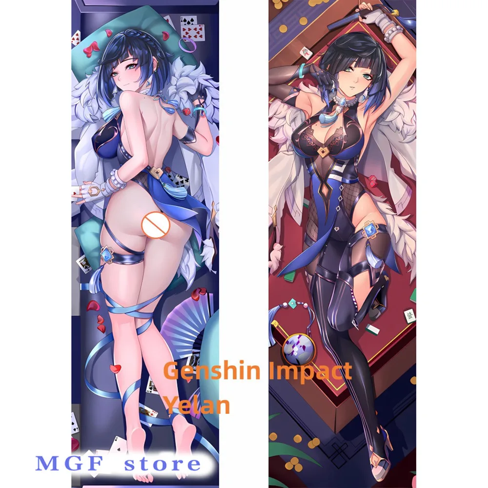 

Dakimakura Anime Pillow Case Genshin Impact Yelan Double-Sided Print Of Life-Size Body Pillowcase Gifts Can Be Customized