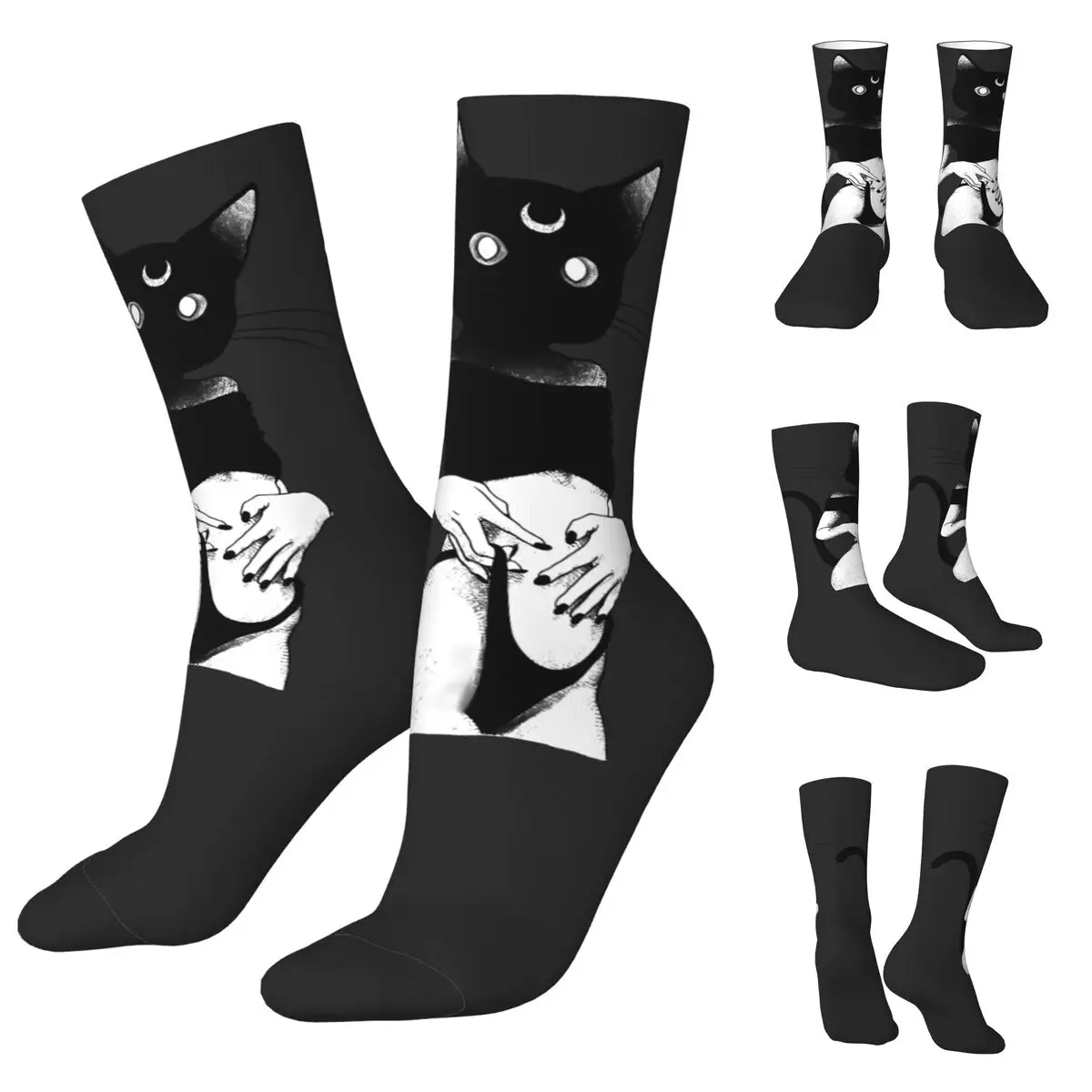 beautiful girl 3D printing cosy Unisex Socks,Hip Hop Harajuku Fox Animal  Interesting Four Seasons Socks