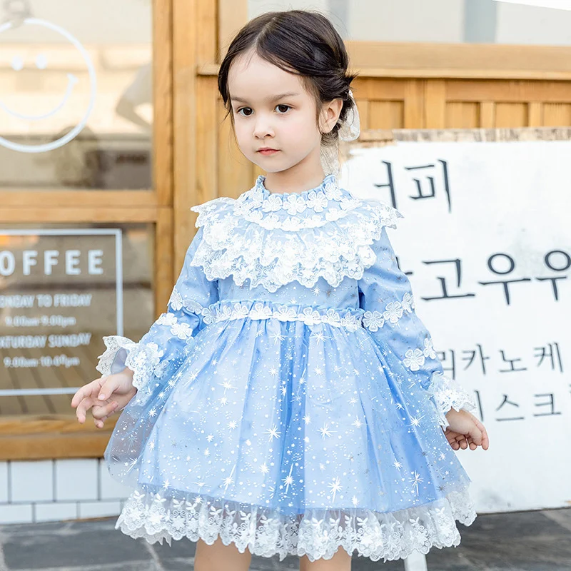 Herbst Mädchen Kleid Kleine und Mittlere kinder Spitze Rock Mädchen Mesh Puffy Rock Lolita Prinzessin Rock