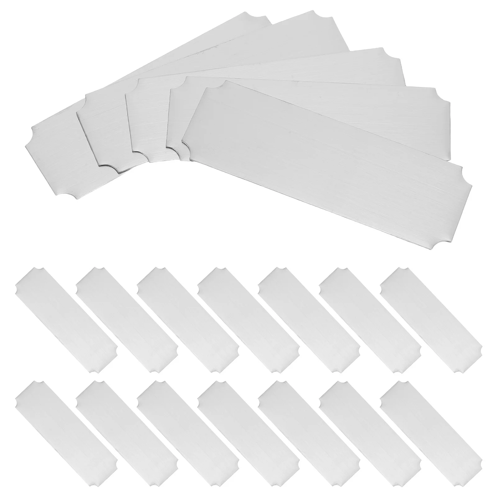 20 шт., именные бирки из нержавеющей стали, пустые прямоугольные металлические пластины для офисного стола, значок учителя в классе сотрудника, многоразовый