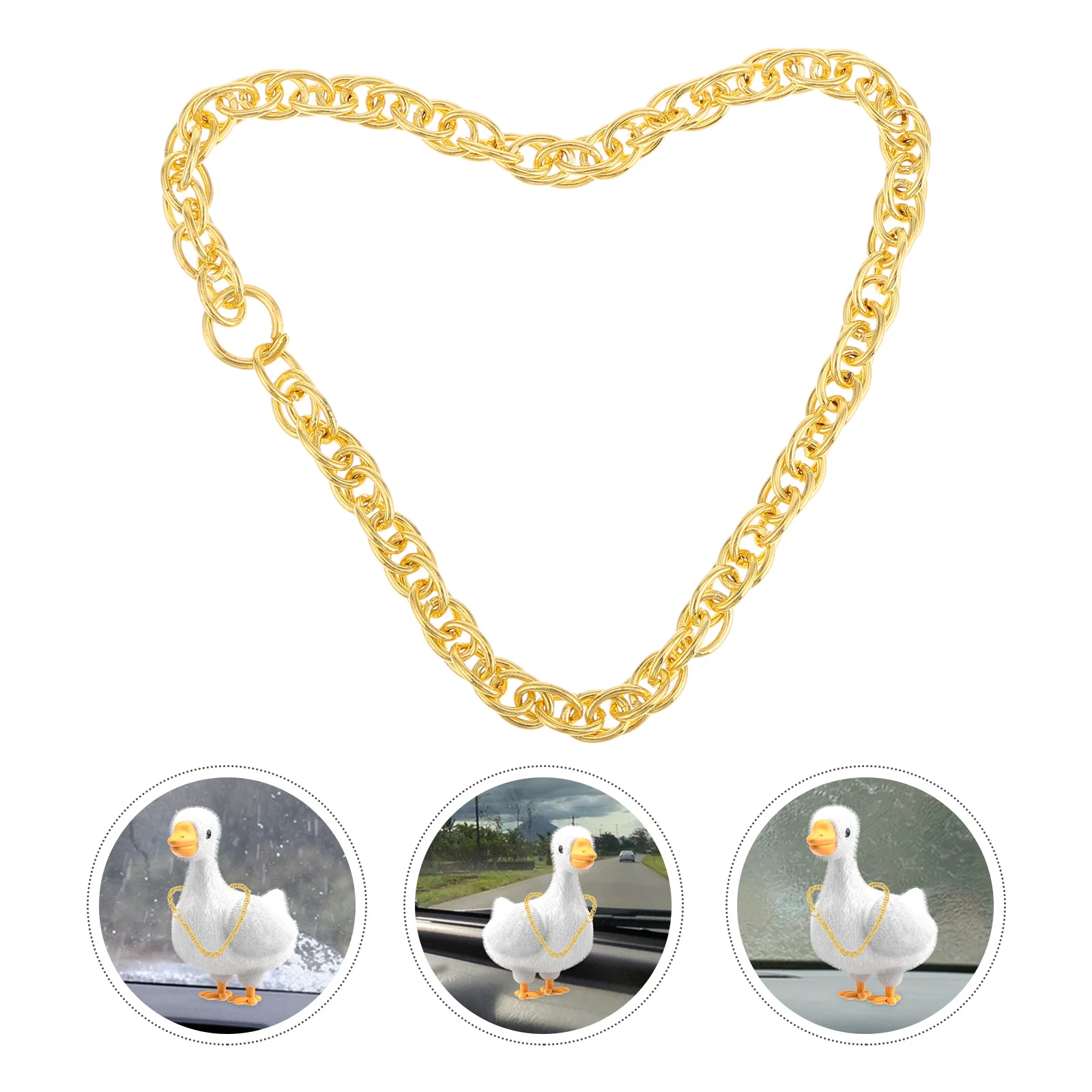 

10Pcs Yellow Duck DIY Car Dashboard Hanging Accessories Cute Rearview Mirror Decoration Car Interior Decor Gift for Women