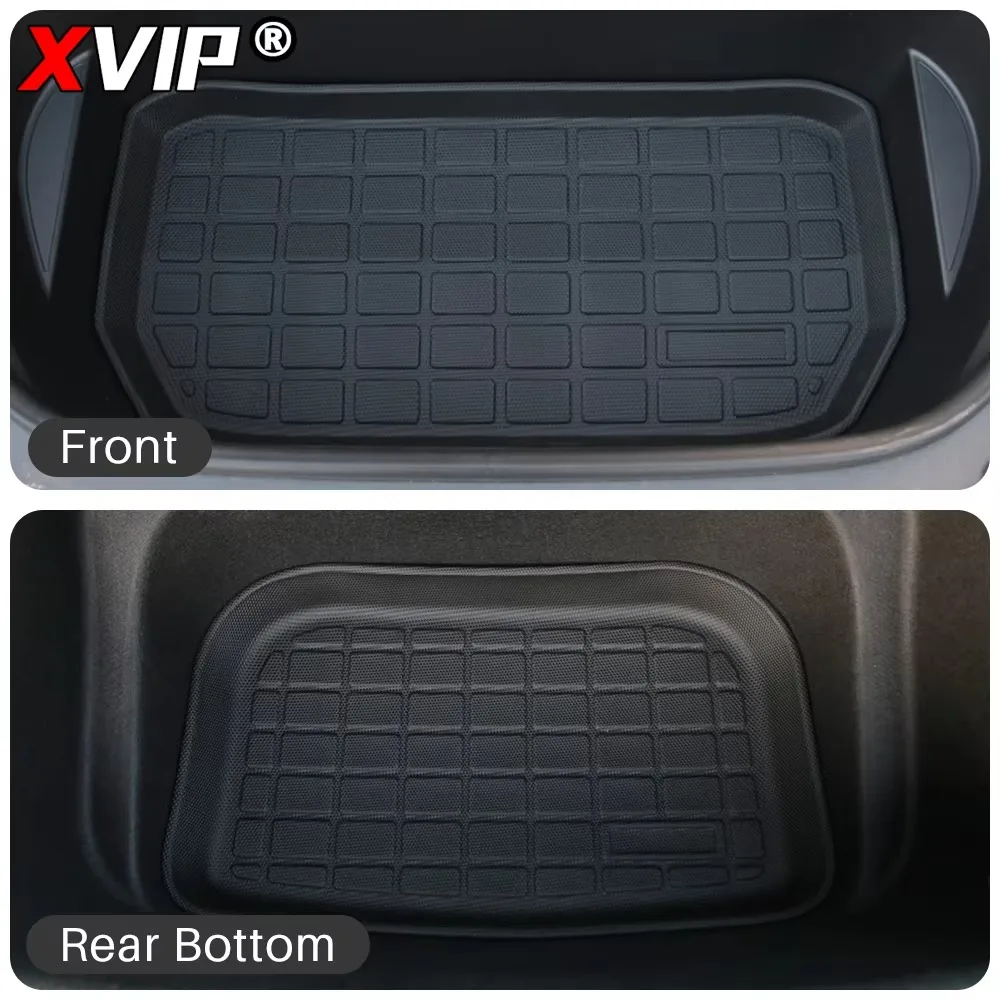 XVIP Hight Quality TPE Front Storage Box Pad Rear Trunk Mat Waterproof Protective Liner Frunk Trunk Tray For Tesla Model Y 21-23