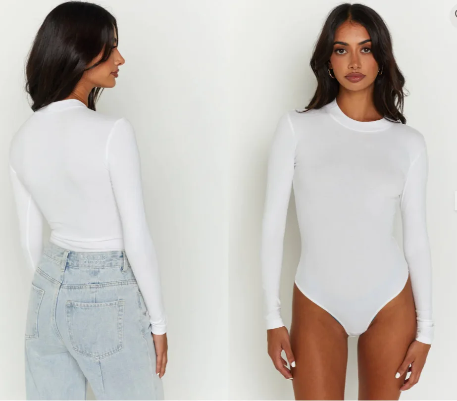 

Повседневное длинное боди све с базовым слоем, облегающее боди Hera, боди из смеси хлопка с высокой талией, прямой крой, для поездок на работу, слэ