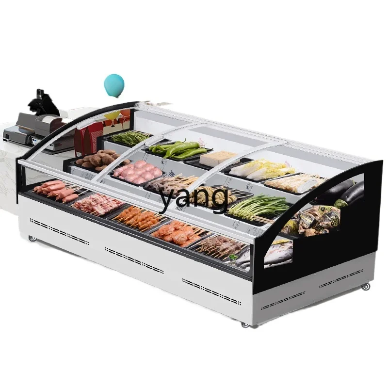 LH BBQ snacks and cold dishes commercial desktop three-step refrigerated and fresh-keeping display cabinet stall