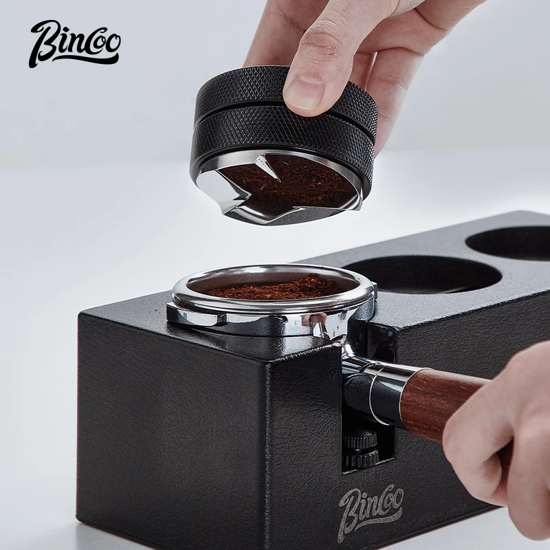 

Bincoo Coffee Tamper Distributor Powder Hammer Stainless Steel Tampers 51/58mm one font threaded three bladed four paddle type