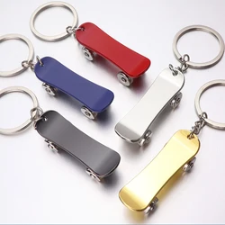 Creative Simulation Mini Skateboard Key Ring Multicolor Metal Four Wheel Scooter Keychain Exquisite Pendant For Boyfriend Gift
