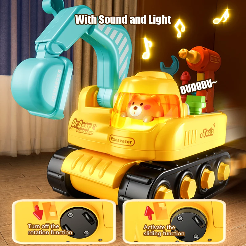 Trapano elettrico per auto giocattolo con cacciavite, suono leggero, per bambini, giochi di finzione, strumenti fai da te, giochi di ruolo rimovibili, regali di manutenzione per 3 anni