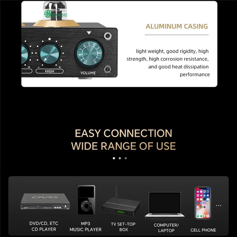 Hifi أنبوب مضخم الصوت JAN5654 فراغ أنبوب عازلة ثلاثة أضعاف تعديل الصوت أنبوب Preamp استقبال ستيريو-POS