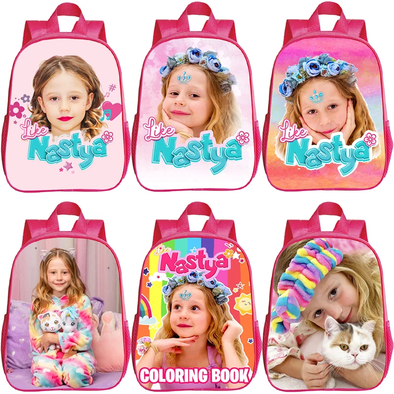 

Like Nastya Kindergarten Backpacks for Girls Kids Primary Schoolbag Kawaii Small Bookbag Children Backpack back school Bagpacks