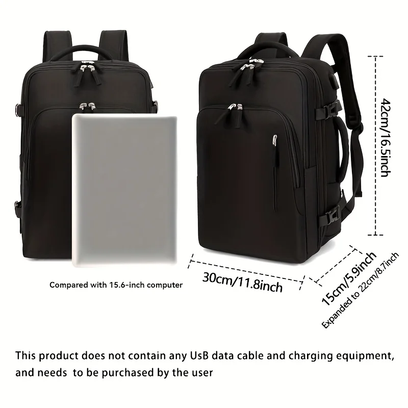 Women's Expandable Carry On Travel Laptop Backpack, 15.6 Inch Water Resistant Flight Approved Backpack, Multi Compartment Lightw view 4