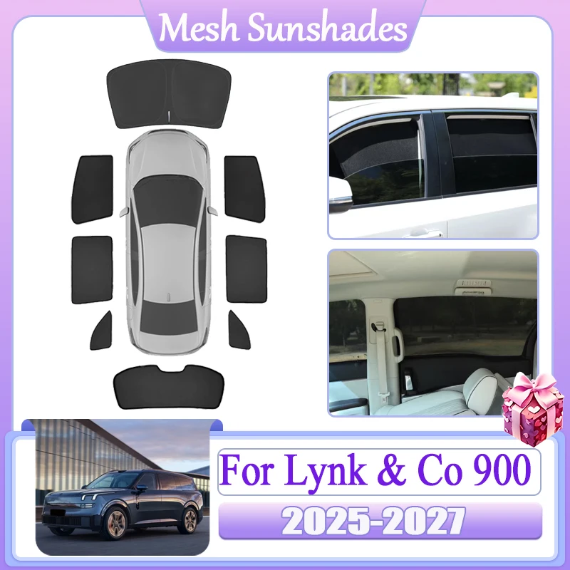 

Accessories For Lynk & Co 900 L946 2025 2026 2027 Car Mesh Window Sun Visor Sunscreen Magnetic Sunshade Privacy Curtains Custom