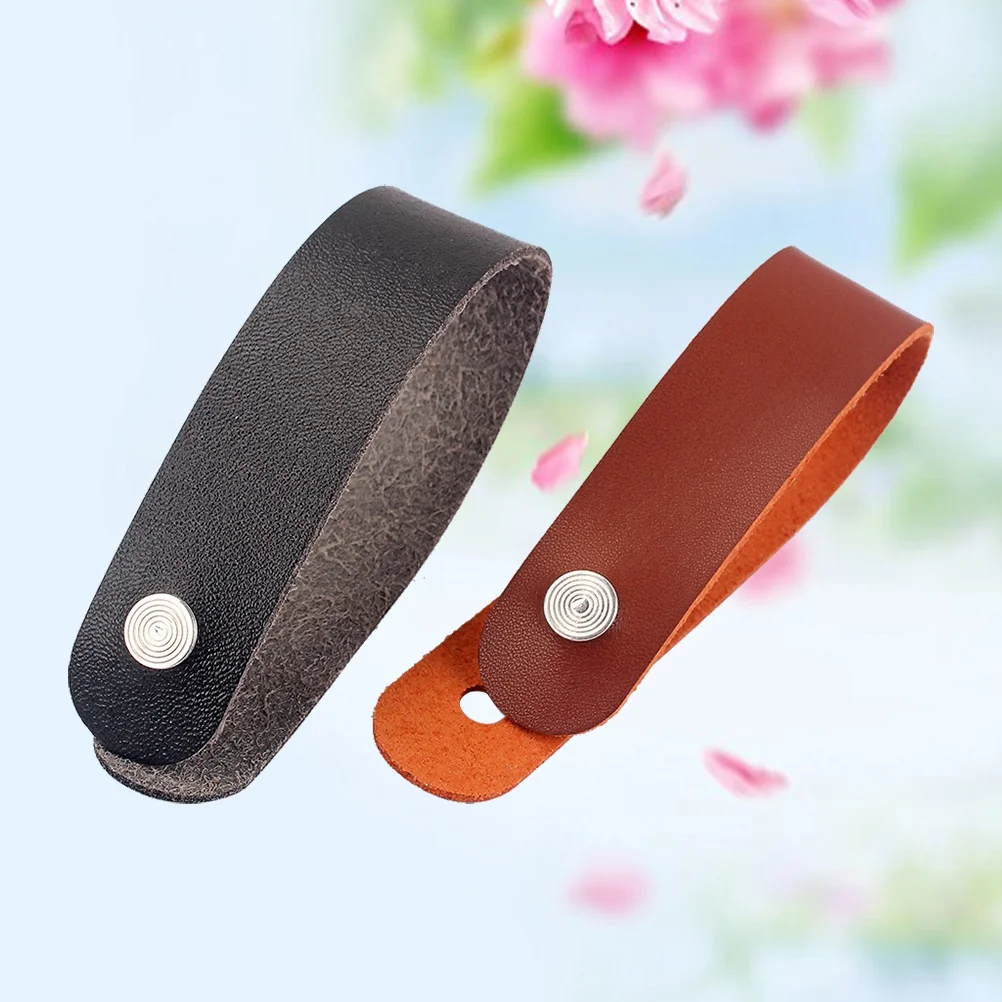 

2Pcs Guitar Headstock Strap Tie Synthetic Neck Strap Button Adaptor for Acoustic Bass Classical Mandolin Guitar