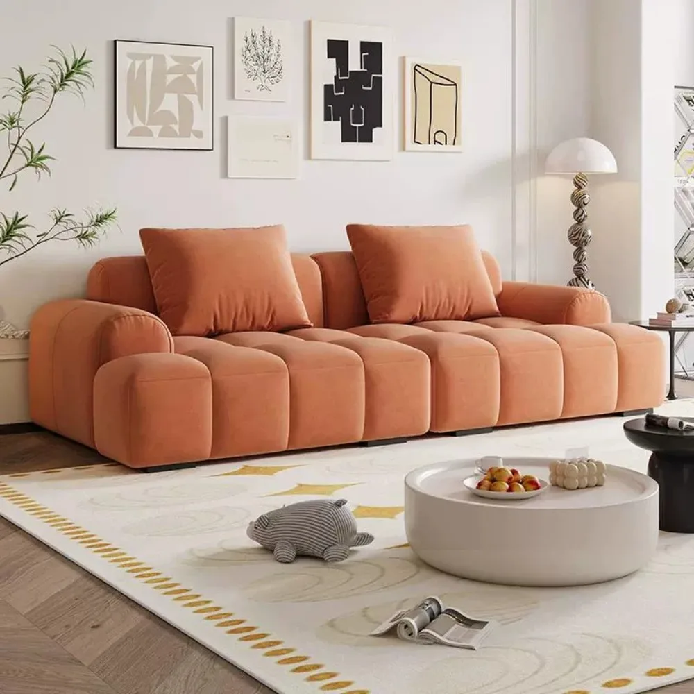 Plush Minimalist Living Room Sofas Modern Lounger Elegant Reclining Sofa Luxury Nordic Woonkamer Banken Furniture Decoration