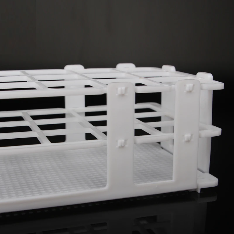 Plastic Test Tube Rack For 30mm Tube , 21 Well , White , Detachable  ( 21 Holes )  Tube Box , 1piece