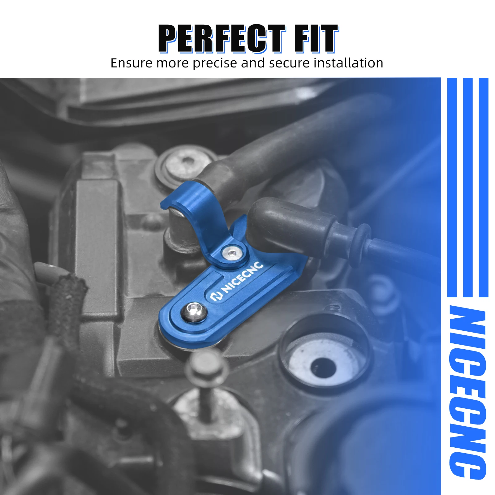 NICECNC YFZ450R Zündkerzenhalterung für Yamaha YFZ450SE YFZ450X 2009-2025 Zubehör ATV Halterung Aluminium – Detail 3