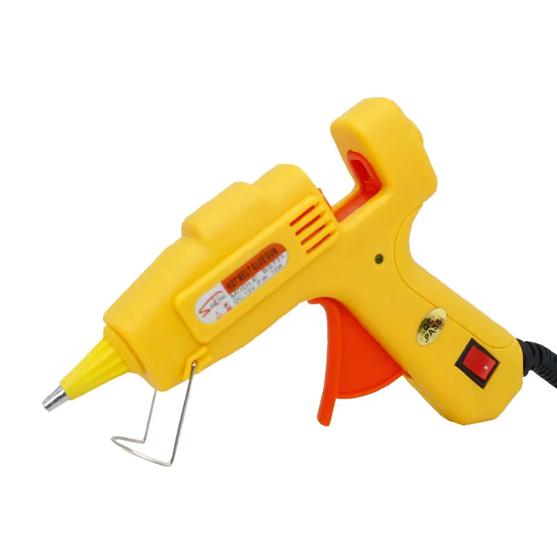 12V/24V Hot Melt Glue Gun AC to DC Adapter XT60 T-type Mini Glue Gun with 7mm Glue Sticks Model Aircraft Repair Tool