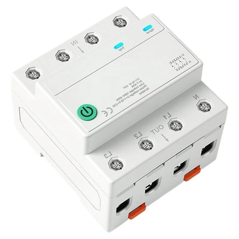 DIN Rail MCB 3P+ N 4P Wifi Smart Circuit Breaker 1-63A Actuya APP Remote Timer Relay Status For Alexa Google Voice-B51B