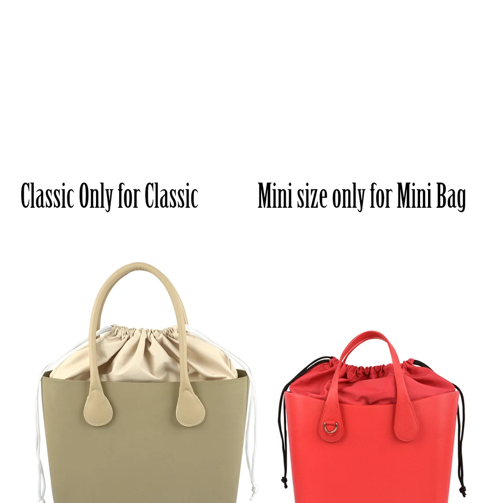 2021 New Large Capacity Insert Inner bag for Big Mini Obag Classic Mini Drawstring Colorful Inner Microfiber Fabric for O Bag