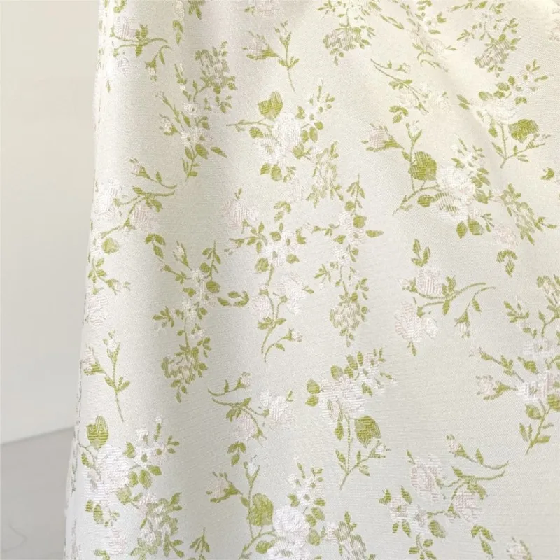 and delicate floral jacquard fabric woven for women's skirts handbags outerwear
