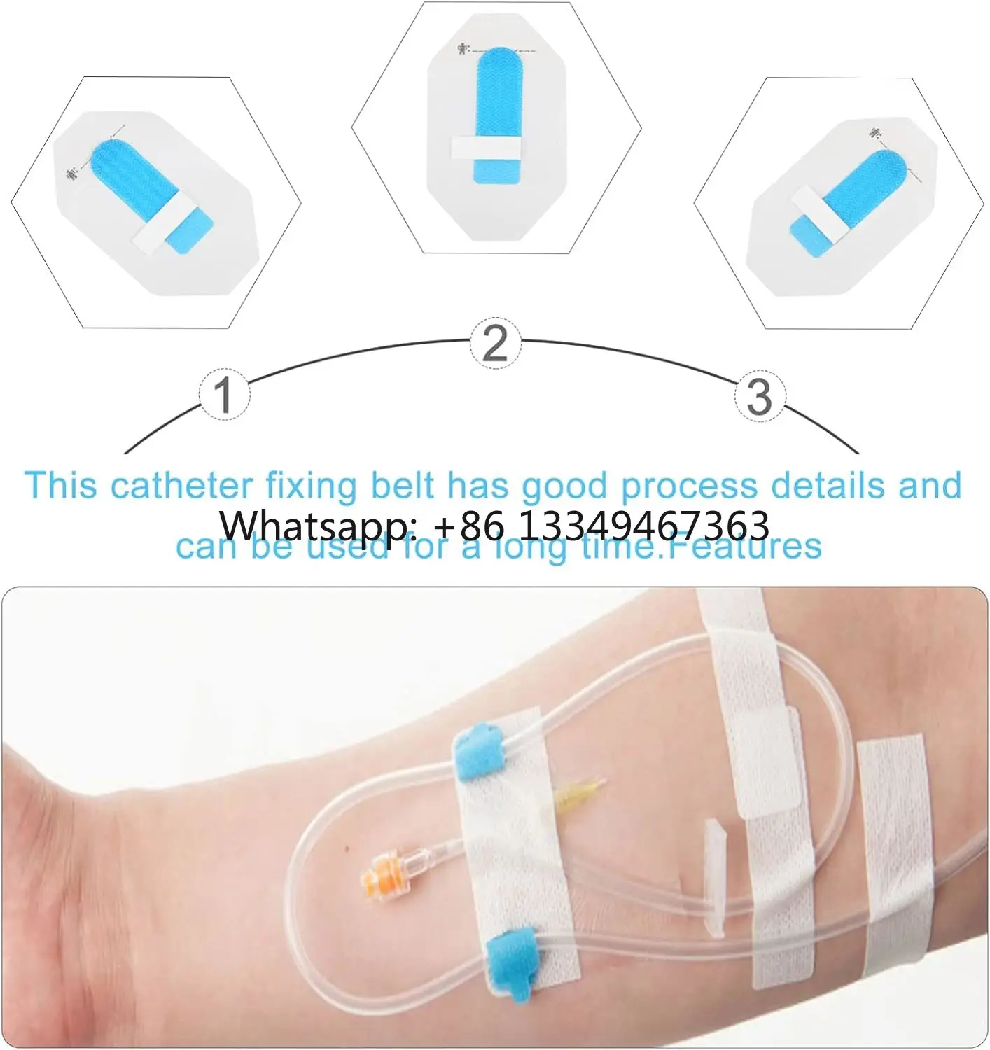 Medical Grade Catheter Legband Fixation Adhesive Pads Anti-Slip Urine Bag Holder