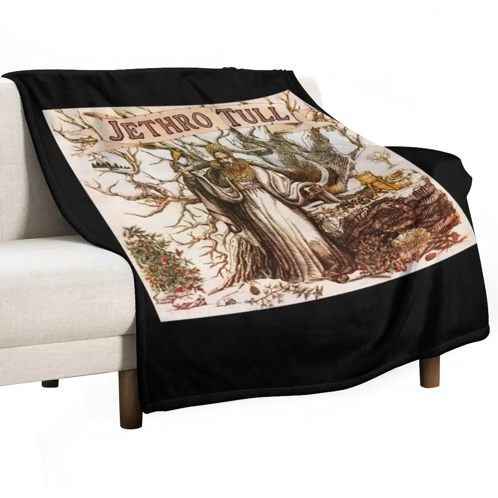 

JETHRO TULL Rock Band Memories Throw Blanket Flannel Sofas Blankets