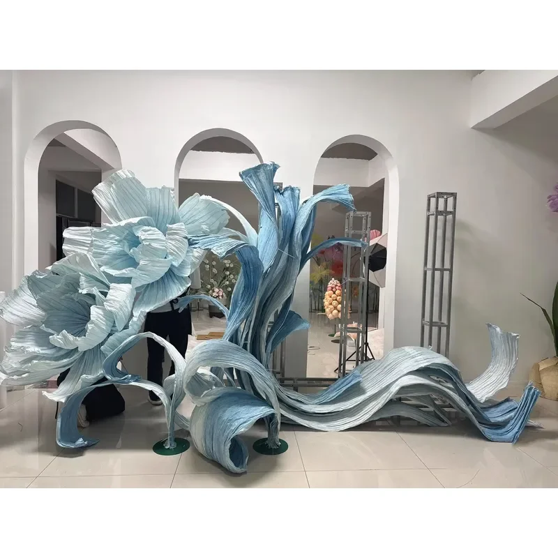 H714 Giant Art Installation Background Screen for Wedding Home Event Decoration Window Display Stage Backdrop 2026 New Design