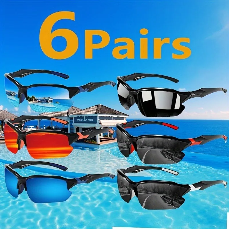 

6-пары модных и качественных мужских очков — лучший выбор для крутых очков, оборудования, подарков.