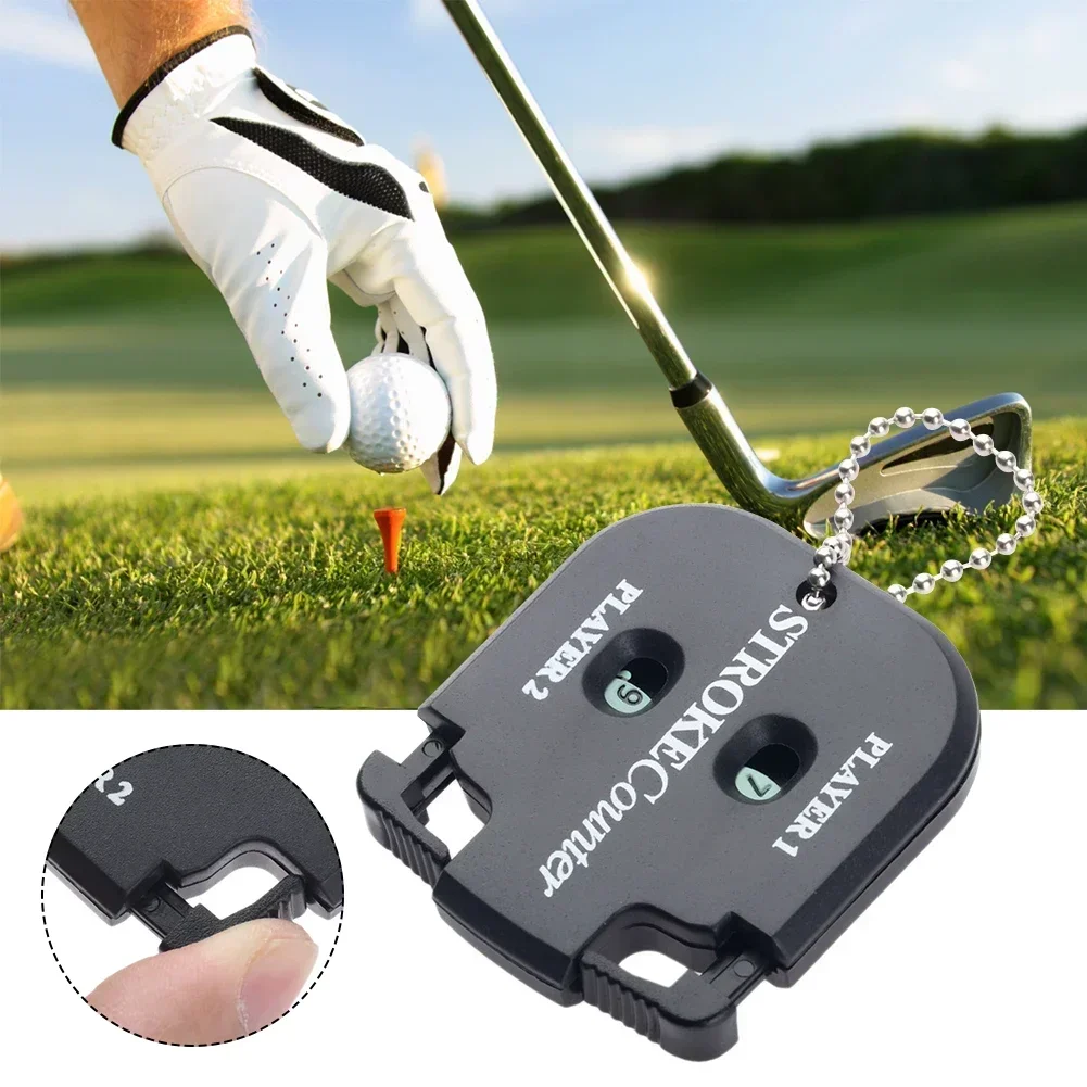 Mini Handy Golf Shot Count Stroke Putt Score Counter Two Digits Scoring Keeper with Key Chain Golf Training Aids Golf Accessorie