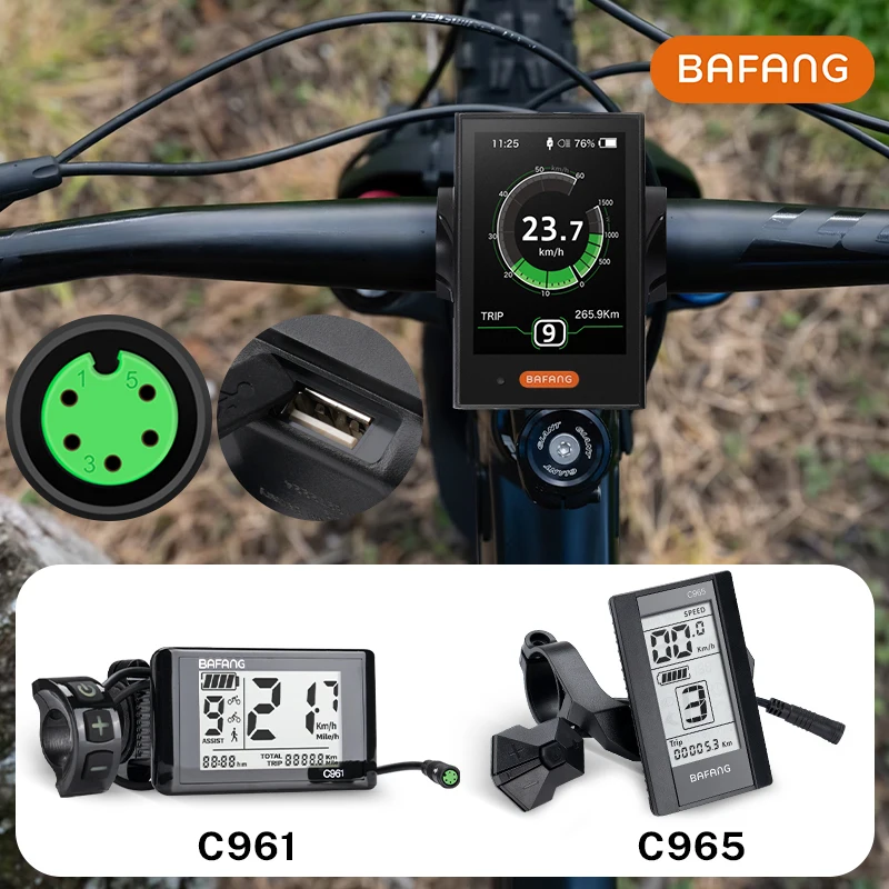 Bafang Electric Bike Display DPC18 C961 C965 Bluetooth for BAFANG BBS Mid Drive Motor Bicycle ebike Computer UART E-bike Parts