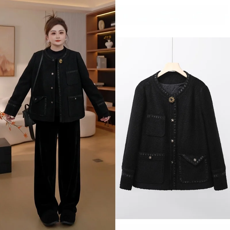 

PengJiaJia Thiened Suower Хлопковый джат больших размеров, женский зимний теплый топ, повседневный свободный крой из полиэфирной ткани