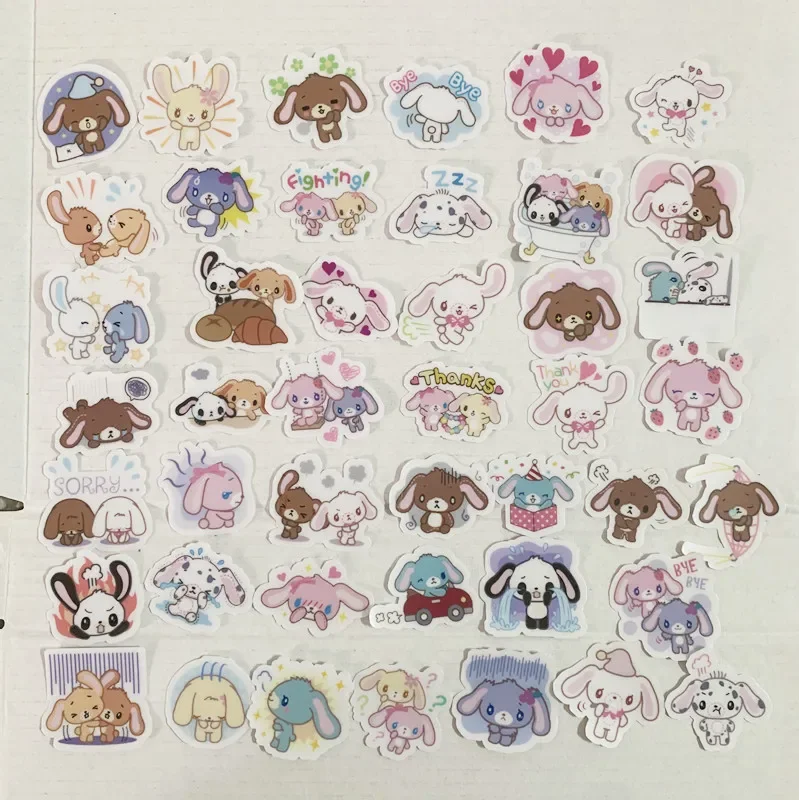 Transparent Sugarminuet Stickers 40 Pieces Set Cartoon Anime Rabbit Kawaii Cute Sticker Mobile Phone Book Decor