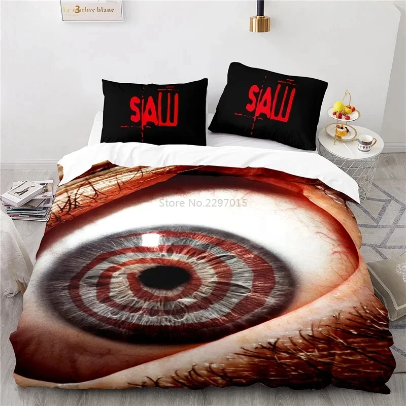 Horror Saw Movie Bedding Set 3D Duvet Cover Pillowcase Comforter Bedclothes Queen King Size Drop Shipping Duvet Cover Bed Set