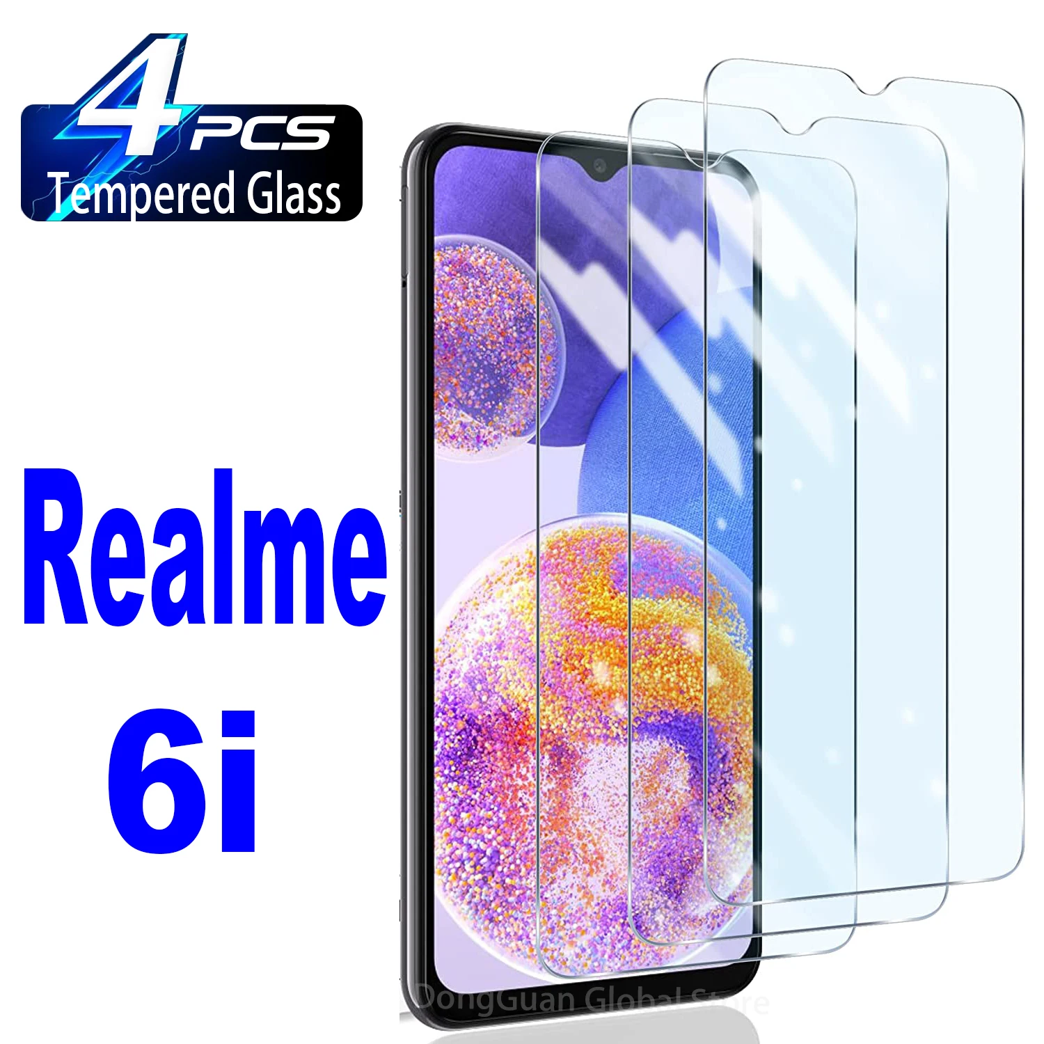 

2/4 шт. закаленное стекло для OPPO Realme 6i Защитная стеклянная пленка для экрана