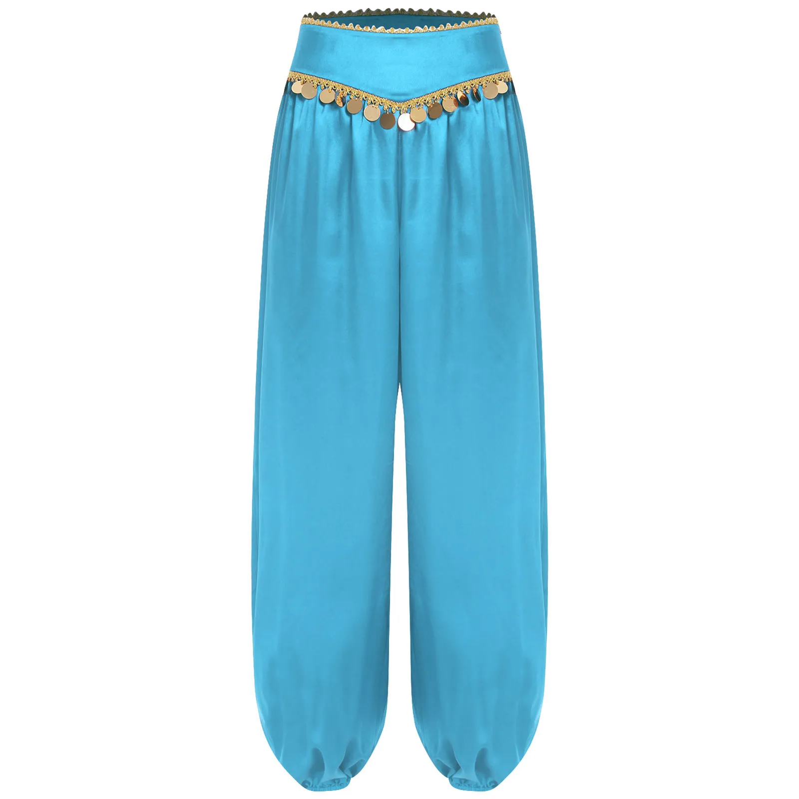 

Women Belly Dance Pants Low Waist Sequins Loose Harem Baggy Halloween Arabian Indian Performance Costume Shiny Comfortable