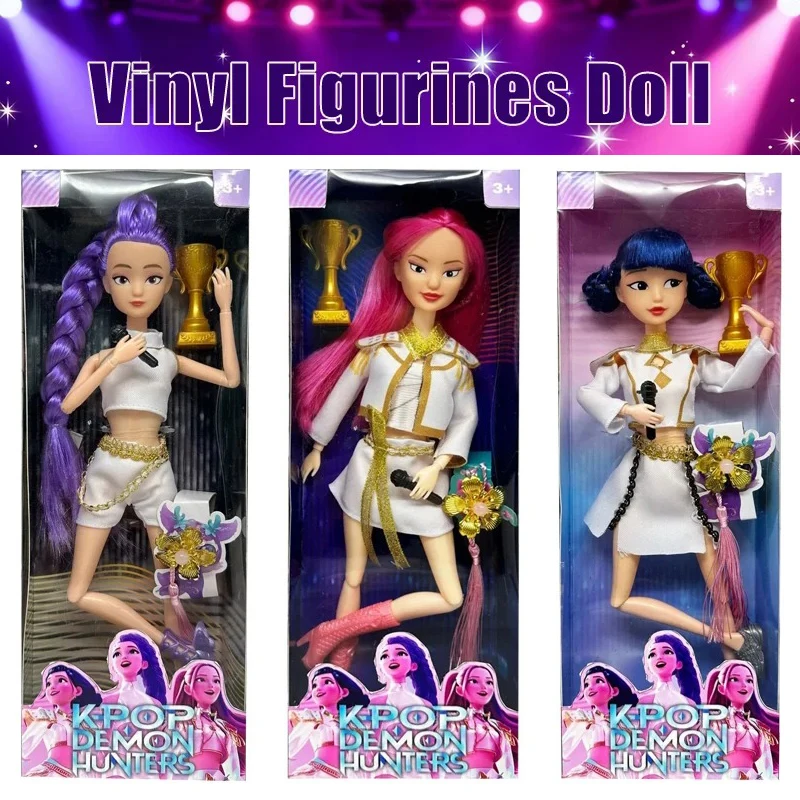 

2025 NEW Demon Hunters Figure Toy Live-Action' Kpop Rumi Mira Zoey Mira' Theme Song/ Of Colorful Lights Birthday Gifts For Girls