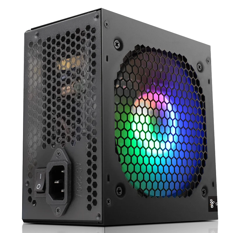 Aigo akku 800w PC PSU energie poskytnout jednotka černá herní skromný RGB 120mm fanoušek 220V ATX plocha počítač energie poskytnout pro BTC pc hráč