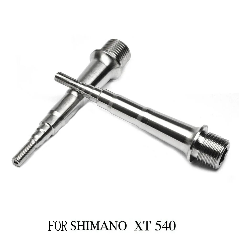 2 Pieces Bicycle Titanium Alloy Pedal Spindle Axles Ultralight TC4 GR5 Titanium Pedal Shaft For Shimano XT540/9000 For SLX