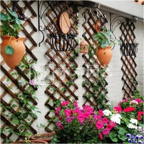 mesh Trellis Wood garden edge garden fence fencing for garden border  decoration fenc plant stakes wood crafts pot fence