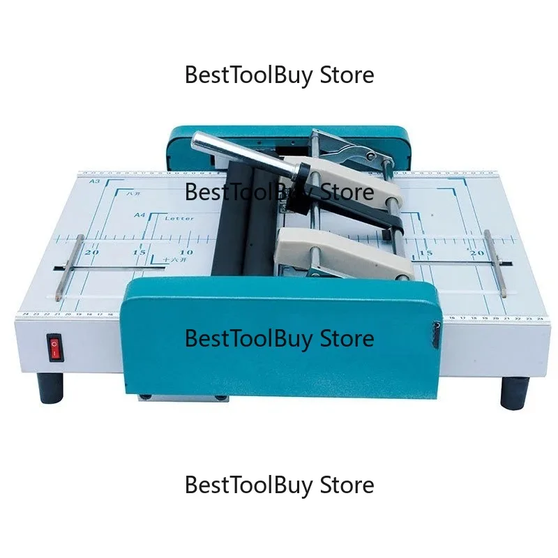 Print double head 4 reservation A3A4 nail folding integrated flat binding horse riding stapling folding manual binding machine